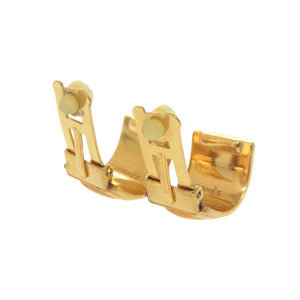 美品 エルメス エマイユ 花柄 フラワー メタル ゴールド イヤリング 0161【中古】HERMES