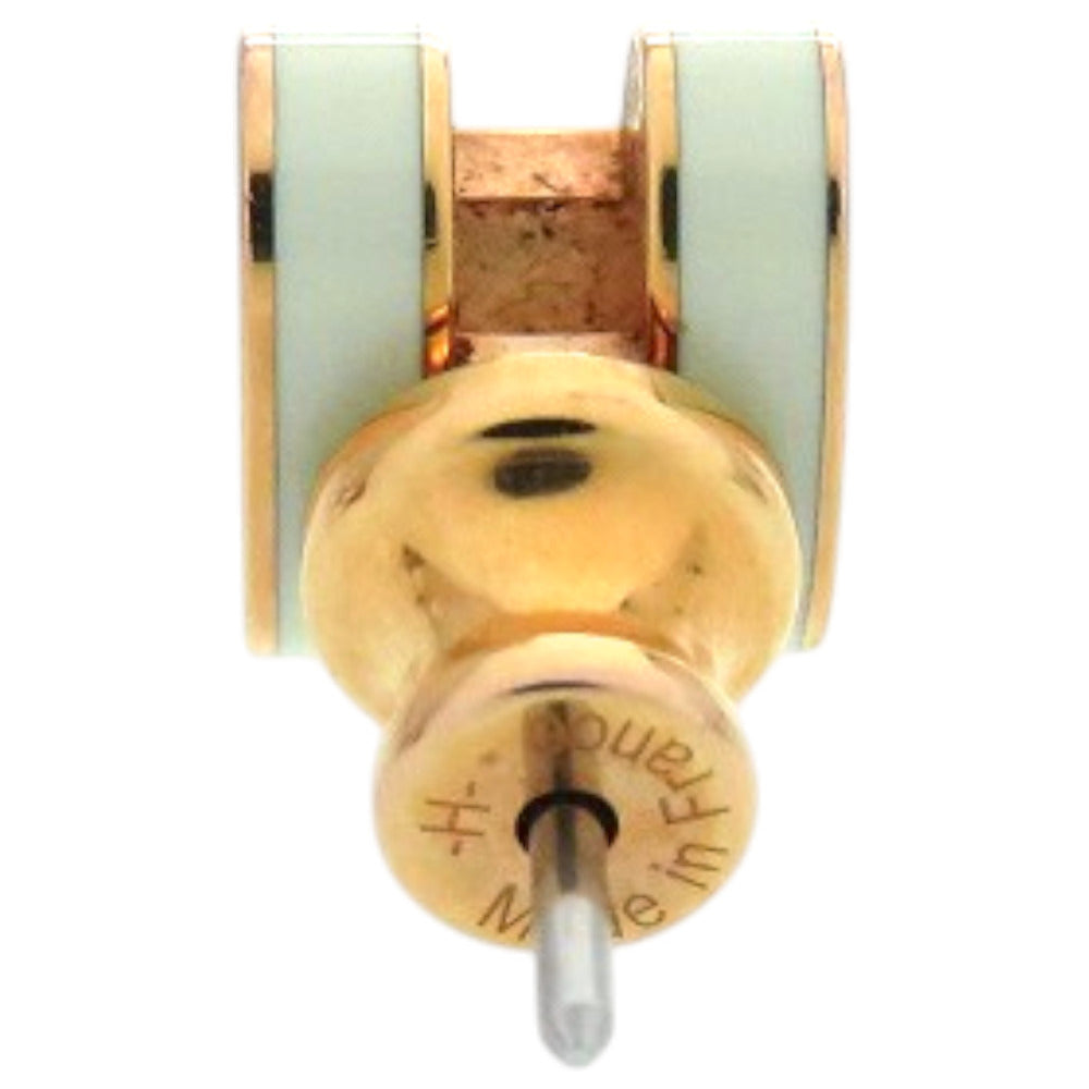 美品 エルメス シングル ポップアッシュ ミニ メタル ヴェールフィズ 緑 ピアス 0162【中古】HERMES