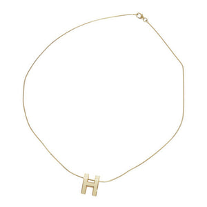 美品 エルメス ポップアッシュ ポップH メタル アイボリー ネックレス 0164【中古】HERMES