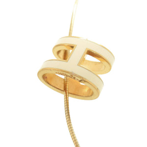 美品 エルメス ポップアッシュ ポップH メタル アイボリー ネックレス 0164【中古】HERMES