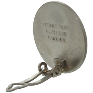 美品 エルメス セリエ マット メタル シルバー 銀 イヤリング 0181【中古】HERMES