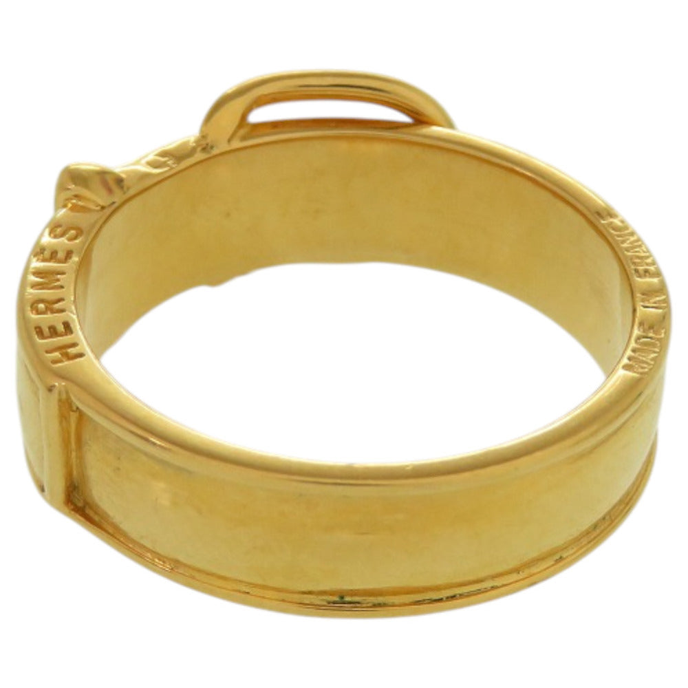 美品 エルメス サンチュール メタル ゴールド 金 スカーフリング 0192【中古】HERMES