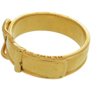 美品 エルメス サンチュール メタル ゴールド 金 スカーフリング 0192【中古】HERMES