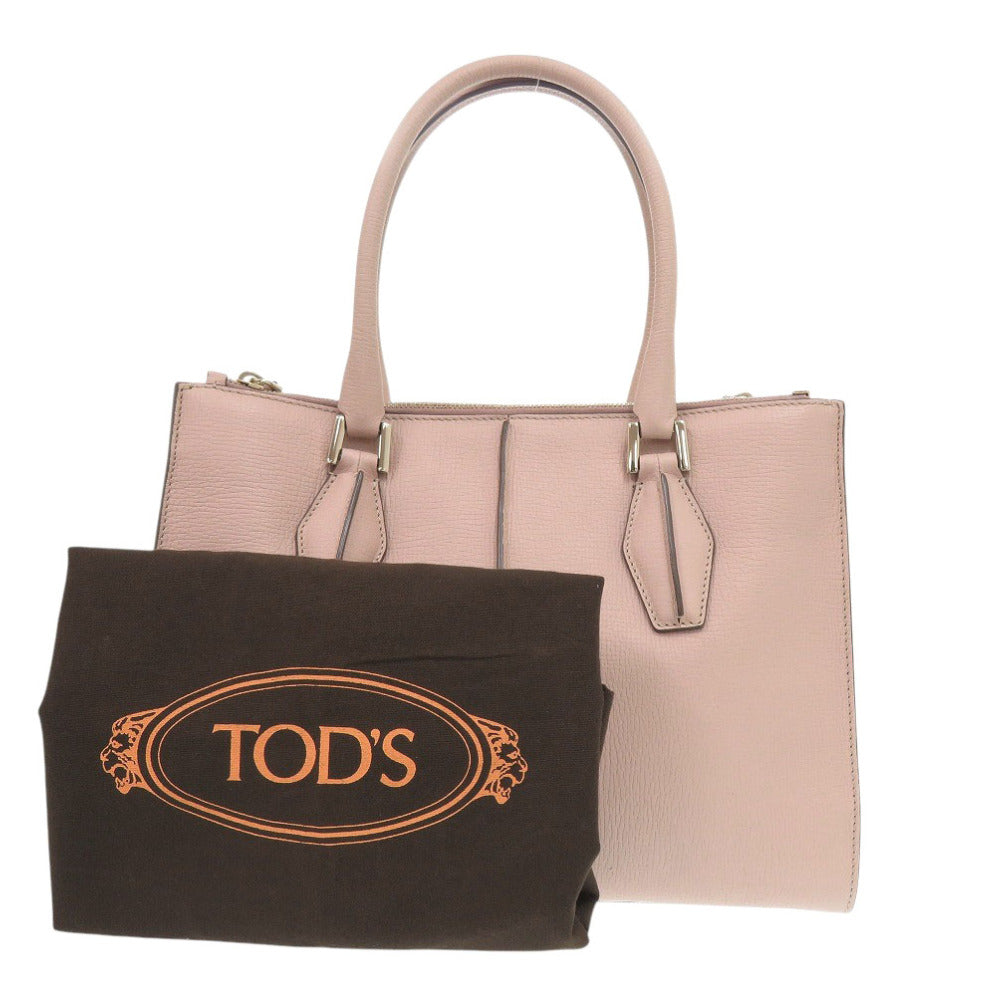 トッズ Dスタイリング トートバッグ レザー ピンク ハンドバッグ 0228【中古】TOD’S