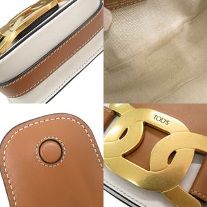 美品 トッズ ケイト レザー ブラウン ショルダーバッグ 0229【中古】TOD’S