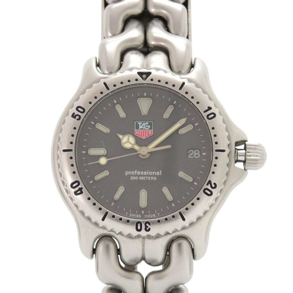 美品 タグホイヤー セル デイト S99.213 プロフェッショナル SS グレー クオーツ 腕時計 0232【中古】TAG HEUER