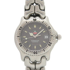 美品 タグホイヤー セル デイト WG1113-0 プロフェッショナル クオーツ 腕時計 SS グレー 0233【中古】TAG HEUER