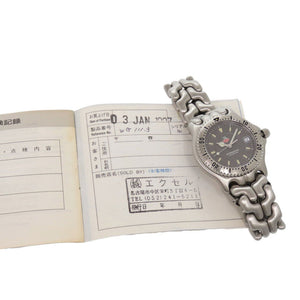 美品 タグホイヤー セル デイト WG1113-0 プロフェッショナル クオーツ 腕時計 SS グレー 0233【中古】TAG HEUER