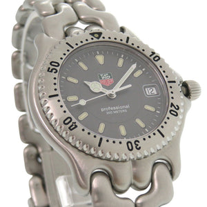 美品 タグホイヤー セル デイト WG1113-0 プロフェッショナル クオーツ 腕時計 SS グレー 0233【中古】TAG HEUER
