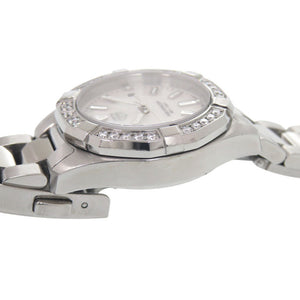 タグホイヤー アクアレーサー ダイヤベゼル WBD1413.BA0741 SS ホワイトシェル 白文字盤 クオーツ 腕時計 0235【中古】TAG HEUER