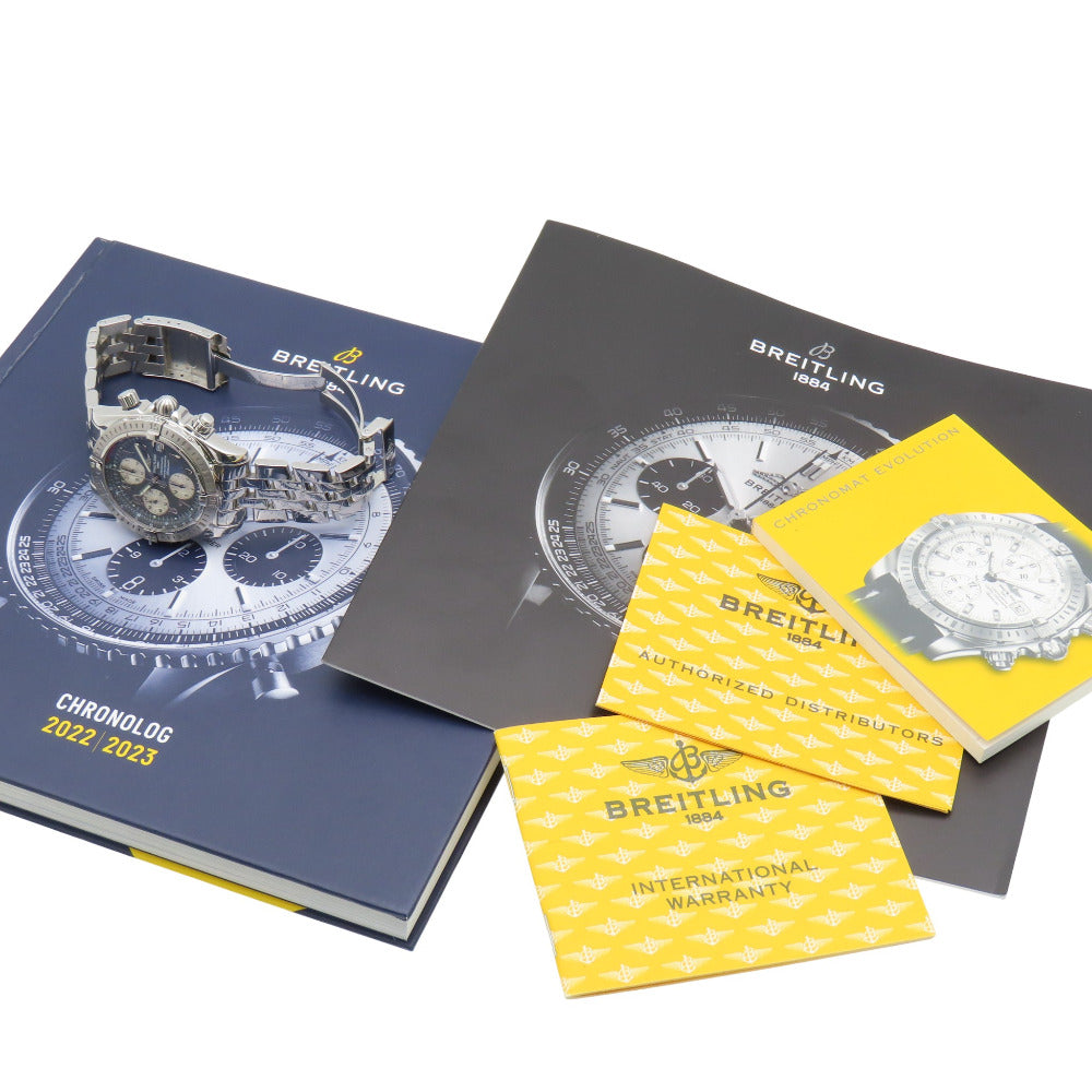 美品 ブライトリング クロノマット A13356 / A156B22PA 自動巻き 腕時計 ステンレススチール グレー文字盤 0237【中古】BREITLING メンズ