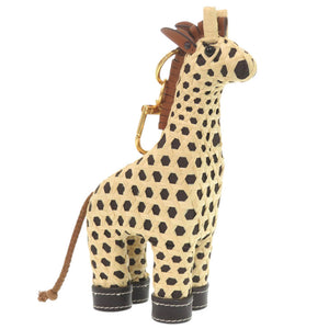 新品同様 トリーバーチ キリン ラフィア ベージュ キーホルダー 0270【中古】Tory Burch