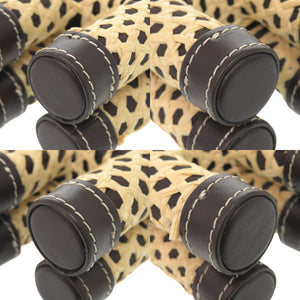 新品同様 トリーバーチ キリン ラフィア ベージュ キーホルダー 0270【中古】Tory Burch