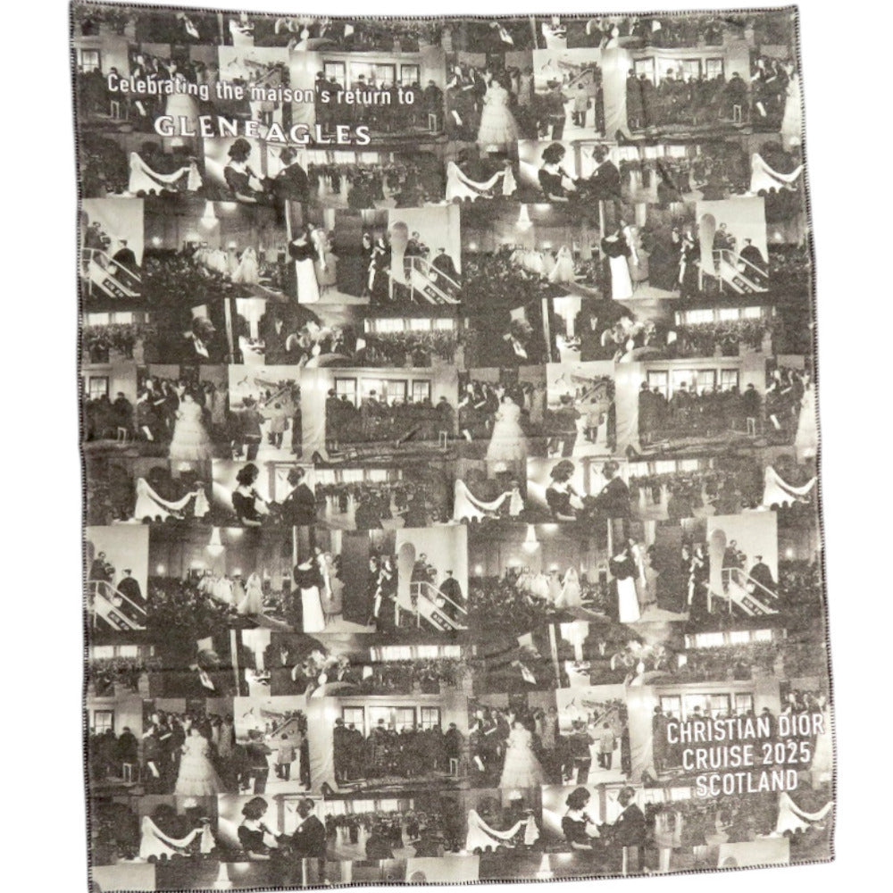 新品同様 クリスチャンディオール ブランケット ひざ掛け ウール グレー その他雑貨 0314【中古】Christian Dior