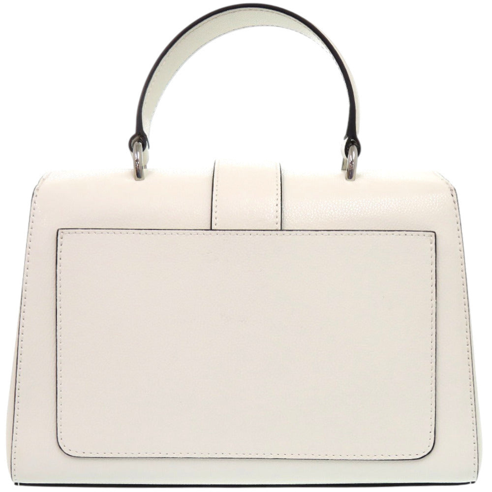 美品 ジミーチュウ 2WAY マデリン レザー シルバー金具 ホワイト 白 ハンドバッグ 0325【中古】JIMMY CHOO