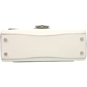 美品 ジミーチュウ 2WAY マデリン レザー シルバー金具 ホワイト 白 ハンドバッグ 0325【中古】JIMMY CHOO