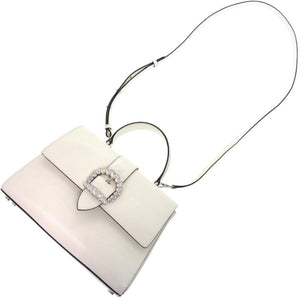 美品 ジミーチュウ 2WAY マデリン レザー シルバー金具 ホワイト 白 ハンドバッグ 0325【中古】JIMMY CHOO