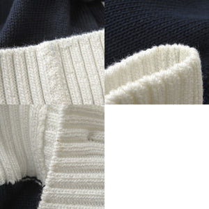 新品同様 プラダ クロップド コットン カーディガン P25I04 サイズ36 コットン ネイビー 半袖 ニット 0331【中古】PRADA