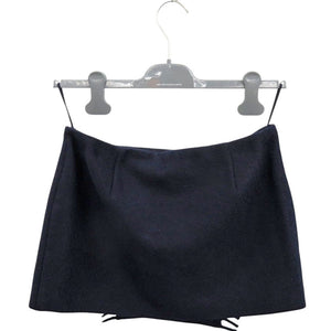 新品同様 プラダ P112XE カシミヤ ネイビー ミニスカート 巻きスカート 0332【中古】PRADA