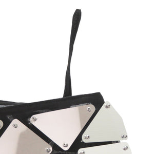 プラダ ミラーパネル P126UR S222 コットン シルバー/ブラック ミニスカート 0333【中古】PRADA