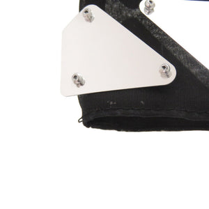 プラダ ミラーパネル P126UR S222 コットン シルバー/ブラック ミニスカート 0333【中古】PRADA