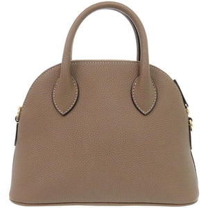 美品 ボナベンチュラ 2way エマバッグ 22シュリンク BBGT1-ET シュリンクカーフレザー ゴールド金具 エトープ 茶 ハンドバッグ 0342【中古】BONAVENTURA