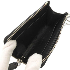 未使用 プラダ 2TT085 サフィアーノレザー トライアングルロゴ ブラック コインケース 黒 0352【中古】PRADA