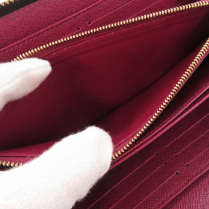 新品同様 ルイ ヴィトン ジッピーウォレット フューシャ モノグラム M41895 ICタグ 長財布 LV 0364【中古】LOUIS VUITTON