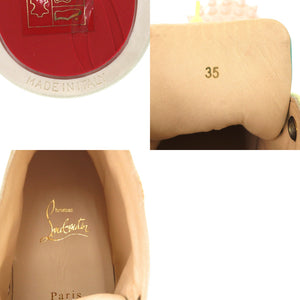 新品同様 クリスチャンルブタン LOU SPIKES ORLATO FLAT レザー ラバー イエロー 黄 スニーカー 0366【中古】Christian Louboutin