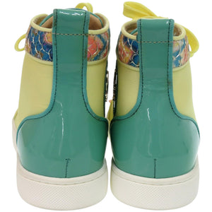 新品同様 クリスチャンルブタン LOU SPIKES ORLATO FLAT レザー ラバー イエロー 黄 スニーカー 0366【中古】Christian Louboutin