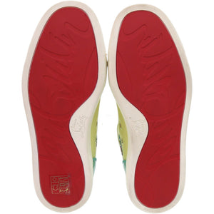 新品同様 クリスチャンルブタン LOU SPIKES ORLATO FLAT レザー ラバー イエロー 黄 スニーカー 0366【中古】Christian Louboutin