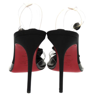 新品同様 クリスチャンルブタン BOW BOW 20ANS 100 20周年 リボン PVC ブラック 黒 サンダル 0367【中古】Christian Louboutin