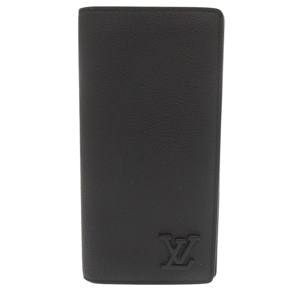 美品 ルイ ヴィトン ポルトフォイユ ブラザ NM LV アエログラム M69980 IC ブラック 長財布 黒 LV 0371【中古】LOUIS VUITTON