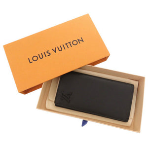 美品 ルイ ヴィトン ポルトフォイユ ブラザ NM LV アエログラム M69980 IC ブラック 長財布 黒 LV 0371【中古】LOUIS VUITTON