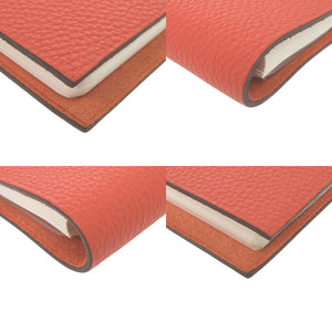 美品 エルメス ユリスGM トゴ ルージュピヴォワンヌ シルバー金具 □R刻印(2014年製) 手帳カバー 赤 0374【中古】HERMES