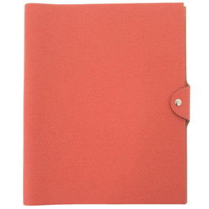 美品 エルメス ユリスGM トゴ ルージュピヴォワンヌ シルバー金具 □R刻印(2014年製) 手帳カバー 赤 0374【中古】HERMES