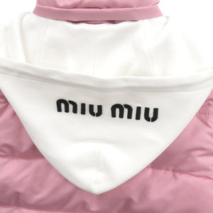 新品同様 ミュウミュウ ML565 1VZ6 サイズ40 ダウンジャケット ナイロン ピンク 0380【中古】MIUMIU