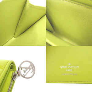 美品 ルイ ヴィトン ポルトフォイユ ルー M83210 モノグラム エンボス イエロー 二つ折り財布 LV 0386【中古】LOUIS VUITTON