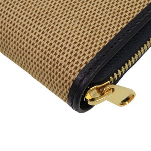 美品 グッチ 1955 ホースビット 621889 0416 キャンバス レザー ベージュ 長財布 0392【中古】GUCCI