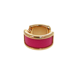 新品同様 エルメス オランプ PM Olympe PM イヤーカフ 片耳用 レザー メッキ ピンク 0395【中古】HERMES