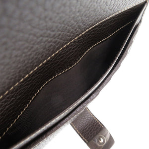 新品同様 グッチ ディアマンテ 231837 キャンバス レザー シルバー金具 ブラウン 茶 長財布 0398【中古】GUCCI