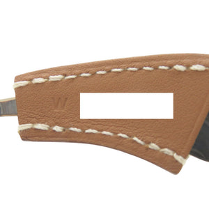 新品同様 エルメス エピュール エケストル ヴォーバレニア/メタル フォーヴ シルバー金具 W刻印(2024年製) ネックレス チョーカー 茶 0415【中古】HERMES レディース