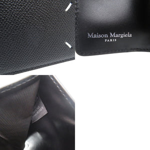 未使用品 メゾン マルジェラ 4ステッチ スリーフォールドウォレット 三つ折り財布 ミニ財布 豆財布 SA2UI0005 レザー ブラック 0439【中古】Maison Margiela