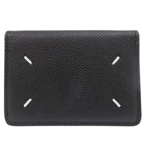 未使用品 メゾン マルジェラ 4ステッチ スリーフォールドウォレット 三つ折り財布 ミニ財布 豆財布 SA2UI0005 レザー ブラック 0439【中古】Maison Margiela