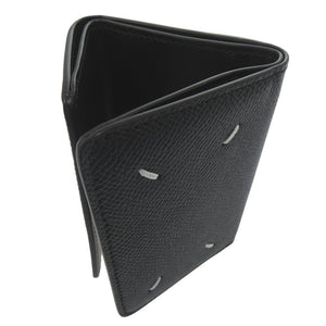 未使用品 メゾン マルジェラ 4ステッチ スリーフォールドウォレット 三つ折り財布 ミニ財布 豆財布 SA2UI0005 レザー ブラック 0439【中古】Maison Margiela