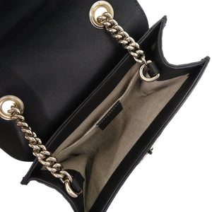 新品同様 グッチ マイクログッチシマ チェーン 449636 467891 レザー ブラック 黒 ショルダーバッグ 0449【中古】GUCCI