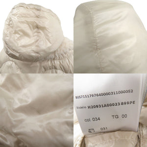 美品 モンクレール ACHARD GILET リバーシブル ジップアップ ダウンベスト ロゴワッペン エコファー H20931A00023 899PE ホワイト 0465【中古】MONCLER