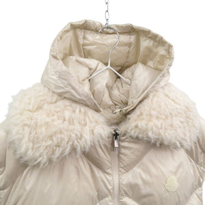 美品 モンクレール ACHARD GILET リバーシブル ジップアップ ダウンベスト ロゴワッペン エコファー H20931A00023 899PE ホワイト 0465【中古】MONCLER