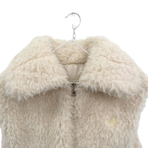 美品 モンクレール ACHARD GILET リバーシブル ジップアップ ダウンベスト ロゴワッペン エコファー H20931A00023 899PE ホワイト 0465【中古】MONCLER