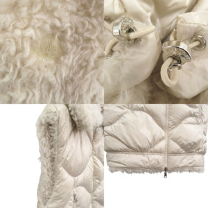 美品 モンクレール ACHARD GILET リバーシブル ジップアップ ダウンベスト ロゴワッペン エコファー H20931A00023 899PE ホワイト 0465【中古】MONCLER